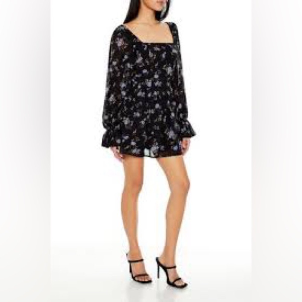 Forever 21 Smocked Tie Front Dress